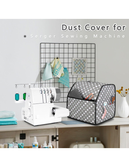 Funda para Serger LUXJA con Bolsillos - Compatible con Singer y Brother