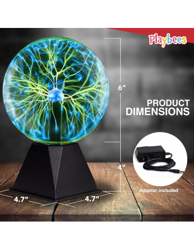 Bola de Plasma Colorida Playbees 17,78 cm Verde Interactiva