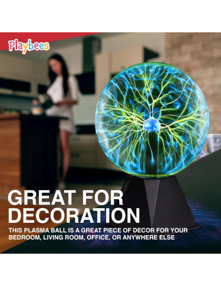 Bola de Plasma Colorida Playbees 17,78 cm Verde Interactiva