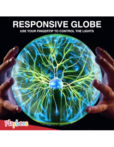 Bola de Plasma Colorida Playbees 17,78 cm Verde Interactiva