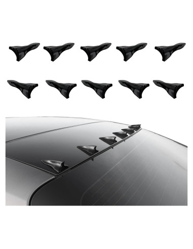 Juego de Difusores de Aleta de Tiburón RGOAANC ABS Negro 10PCS
