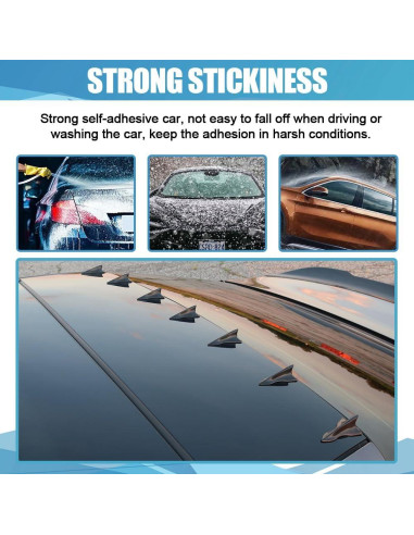 Juego de Difusores de Aleta de Tiburón RGOAANC ABS Negro 10PCS