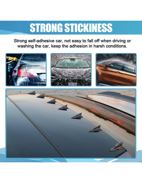 Juego de Difusores de Aleta de Tiburón RGOAANC ABS Negro 10PCS