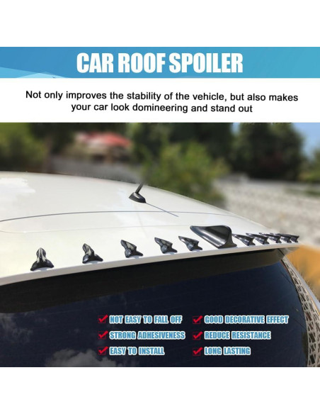 Juego de Difusores de Aleta de Tiburón RGOAANC ABS Negro 10PCS