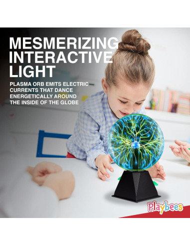 Bola de Plasma Colorida Playbees 17,78 cm Verde Interactiva