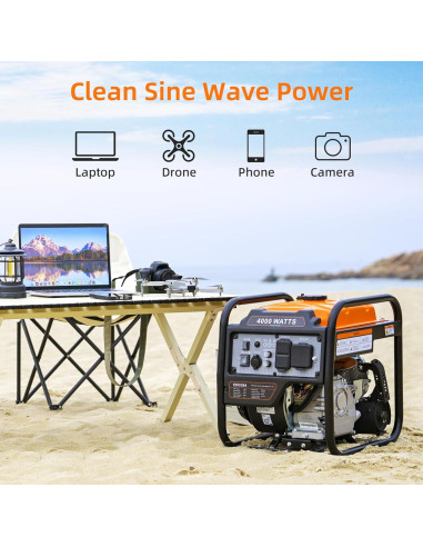 Generador Inversor Oxseryn 4000W Gas Portátil Bajo Ruido