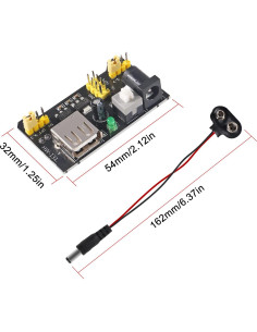 Módulo de Suministro de Energía AITIAO MB102 3.3V/5V con Clips 2