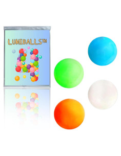 Lumiballs 4PC Pelotas Brillantes que Pegan al Techo 4.57cm
