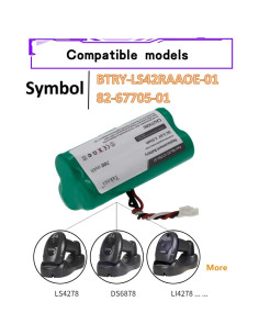 Batería de Reemplazo Youejoeq BTRY-LS42RAAOE-01 para Symbol LS4278 2