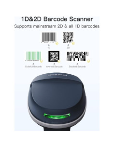 Escáner de Código QR y Barras Inalámbrico Inateck BCST-54 Azul 2