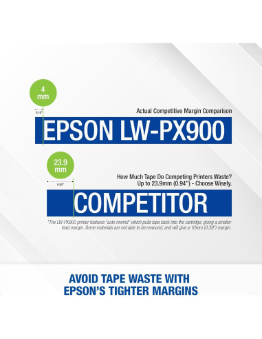 Impresora de Etiquetas Portátil Epson LABELWORKS LW-PX900PCD