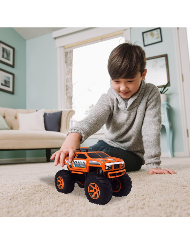 Camión Monster Naranja Motorizado con Luces y Sonidos 23cm