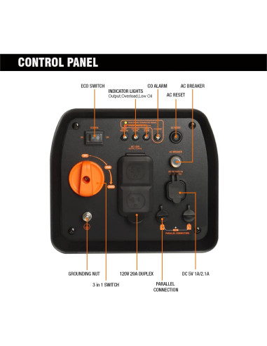 Generador Inversor GENMAX GM2200i 2200W Gasolina Ecológico