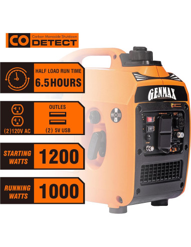 Generador Inversor GENMAX GM1200i 1000W Gasolina Portátil
