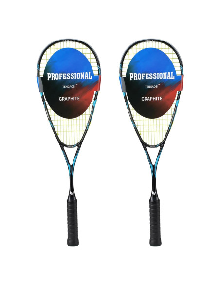 Juego de 2 Raquetas de Squash TENGAOSI Grafeno Azul