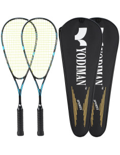 Juego de 2 Raquetas de Squash TENGAOSI Grafeno Azul 2