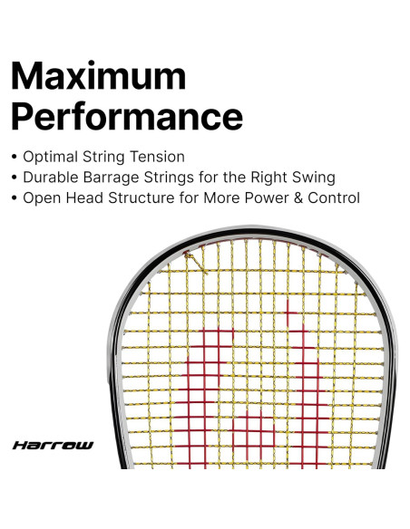 Raqueta de Squash Harrow Storm 145 para Principiantes - 145g