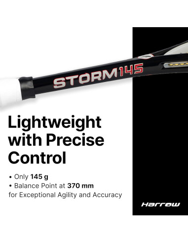 Raqueta de Squash Harrow Storm 145 para Principiantes - 145g