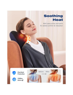 Masajeador de Cuello y Espalda Shiatsu Boriwat R16 con Calor 2