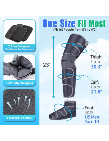 Masajeador de Piernas Slothmore con Compresión de Aire y Calor