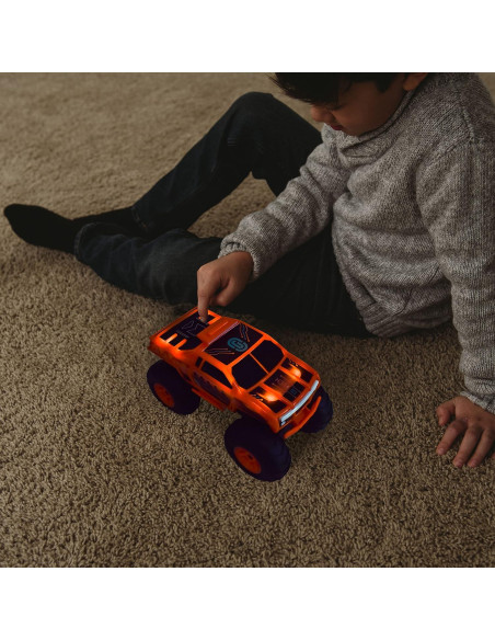 Camión Monster Naranja Motorizado con Luces y Sonidos 23cm
