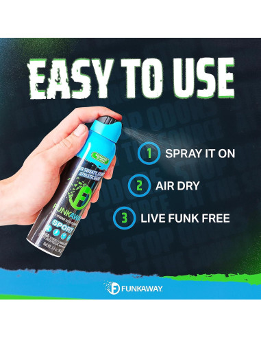 FunkAway Sport Spray Eliminador de Olores 96.39 ml - Paquete de 2