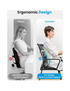 Cojín de Soporte Lumbar Calentado y Masajeador Comfier CF-1313 2