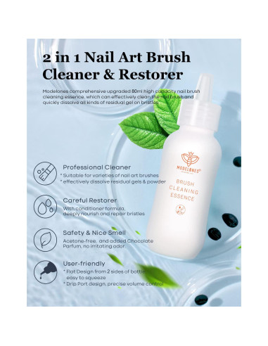 Limpiador y Restaurador de Pinceles Modelones 80ml - Gel y Acrílico