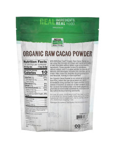 Polvo de Cacao Crudo Orgánico NOW Foods 340g Sabor Rico 2