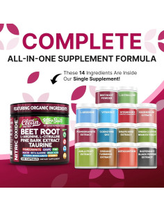 Cápsulas de Remolacha Orgánica Clean Nutra - 120 Unidades 2