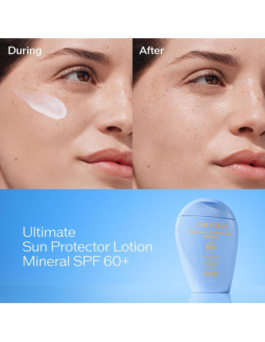 Protector Solar Mineral Shiseido SPF 60+ 50mL - Transparente
