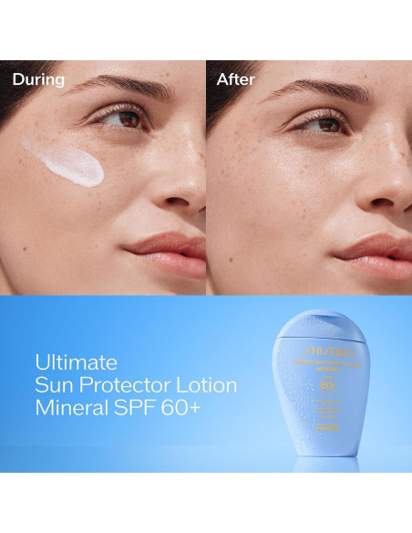 Protector Solar Mineral Shiseido SPF 60+ 50mL - Transparente