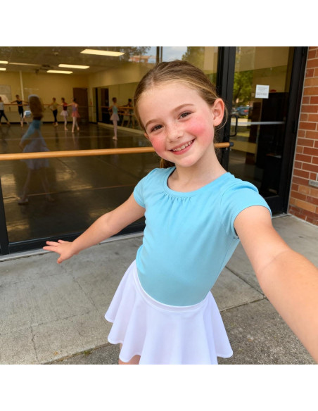 Camisetas de Manga Corta para Niñas Bienzoe - Paquete de 3, Secado Rápido, 7-8 Años