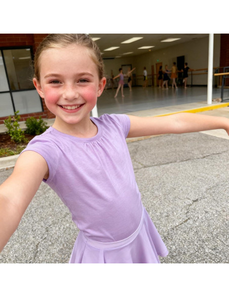 Camisetas de Manga Corta para Niñas Bienzoe - Paquete de 3, Secado Rápido, 7-8 Años