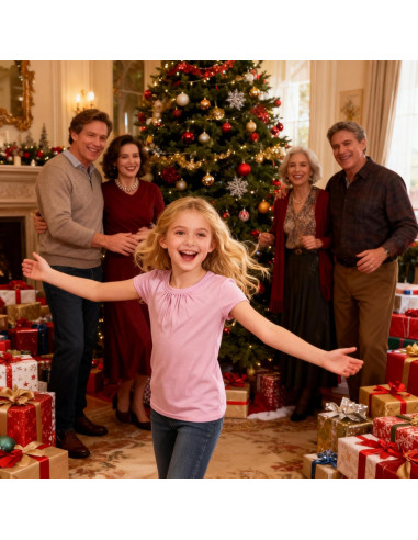 Camisetas de Manga Corta para Niñas Bienzoe - Paquete de 3, Secado Rápido, 7-8 Años