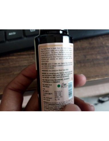 Agua de Rosa Pura Orgánica Kama Ayurveda 50ML - Astringente Natural