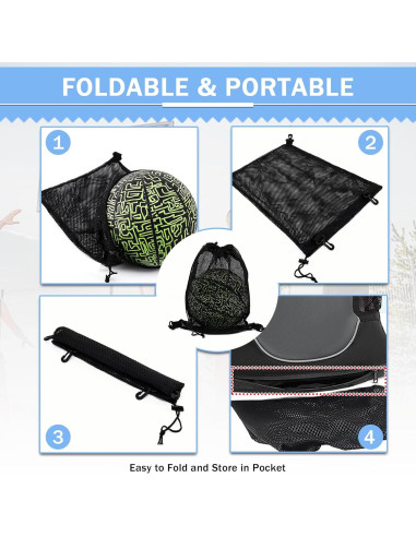 Bolsa de Deporte KAEGREEL Malla Negra 44x39 cm para Gimnasio