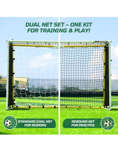 Rebotador de Fútbol Haokelball 4-en-1 1.83x1.22m con Red de Gol 2