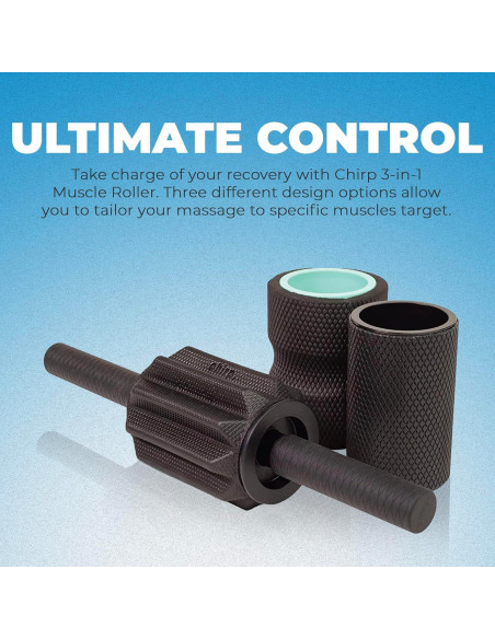 Rodillo Muscular 3-en-1 Chirp - Masajeador Personalizable 39x10x10 cm