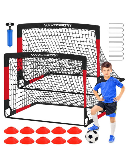 Porterías de Fútbol VAVOSPORT 4x3 para Niños - Set Completo