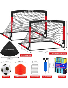 Porterías de Fútbol VAVOSPORT 4x3 para Niños - Set Completo 2