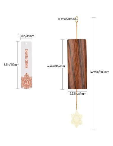 Campana de Viento de Bambú Mowind 164x64mm Sacro