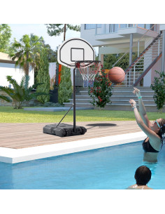 Aro de Baloncesto Portátil Aosom Ajustable 0.91-1.61 m 2