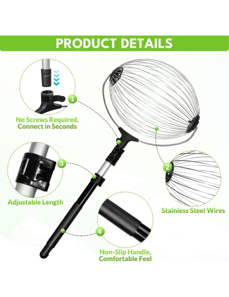 Recogedor de Pelotas Telescópico Netrix 77-148cm para Tenis