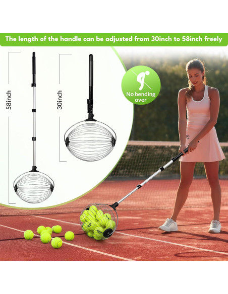 Recogedor de Pelotas Telescópico Netrix 77-148cm para Tenis