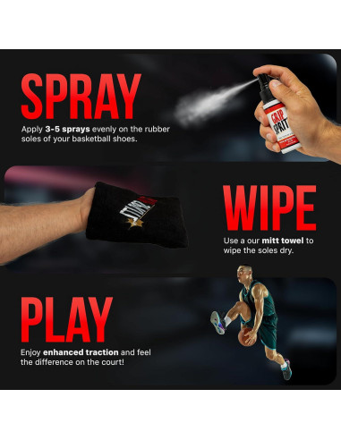 Grip Spritz - Spray para agarre de zapatos de baloncesto - 2 botellas