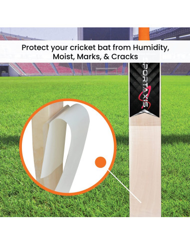 Hoja Antidesgaste para Bate de Críquet SPORTAXIS - Transparente - Paquete de 2