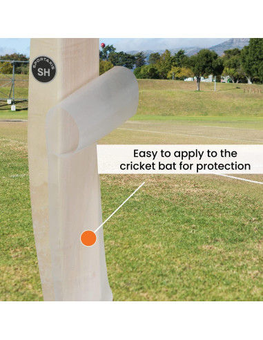 Hoja Antidesgaste para Bate de Críquet SPORTAXIS - Transparente - Paquete de 2