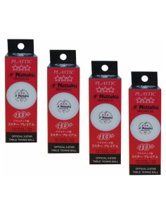 Bolas de Tenis de Mesa NITTAKU 3-Star Premium 40mm - 12 Unidades