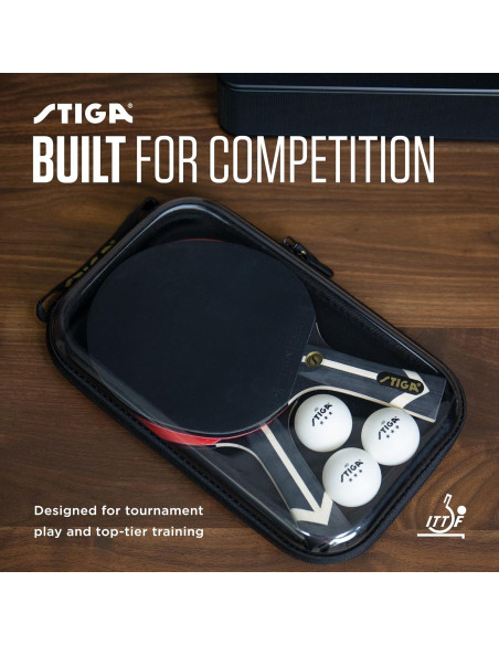 Set de Tenis de Mesa STIGA Premium para 2 Jugadores - 2 Palas ITTF y 3 Pelotas